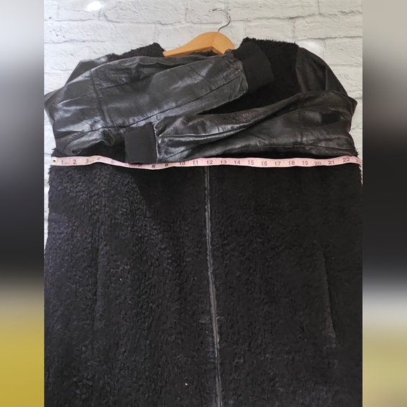 Eileen Fisher Alpaca and Leather Bomber Jacket Size Large - Picture 10 of 11